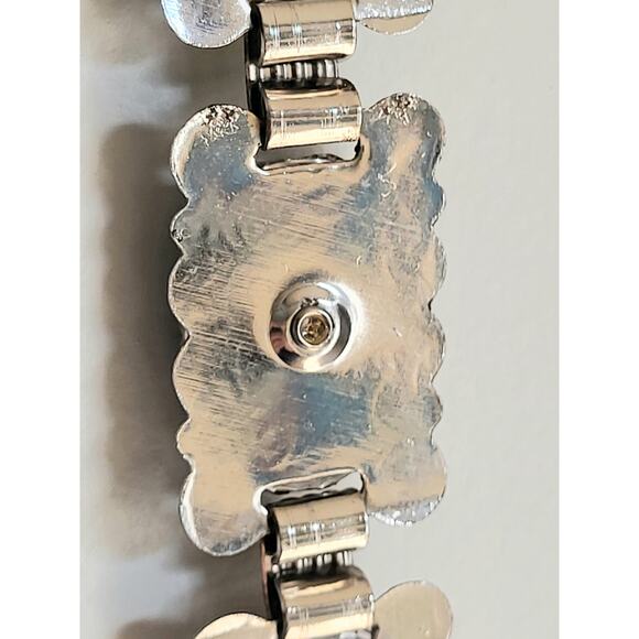 Southwestern Style Western Silver Belt Waist Chain Colorful with Cabochons - Picture 8 of 10